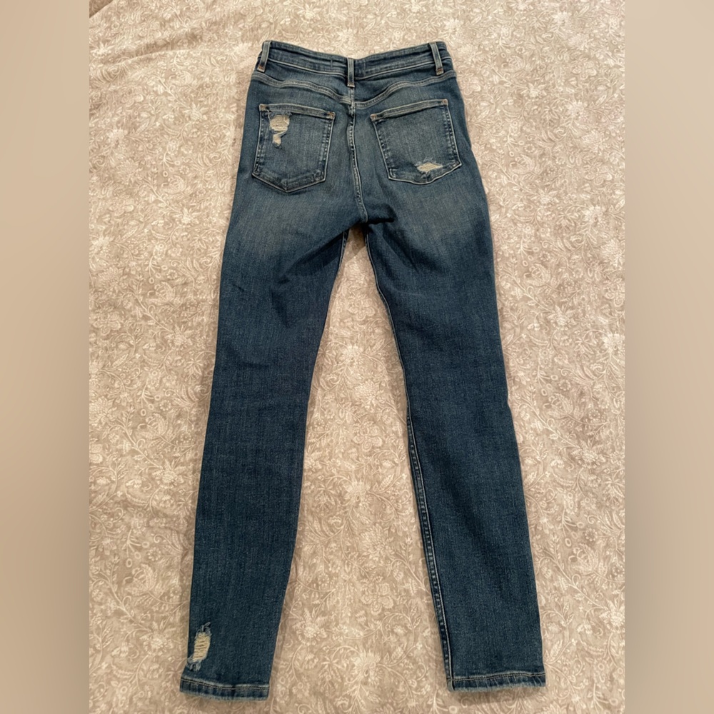 Free People High Rise Button Fly Skinny Jeans Size 28 - Picture 4 of 4